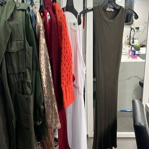 Ribbed Knit Fitted Dress Summer Sexy